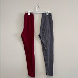 Amazon Women's Leggings Set: Red and Gray